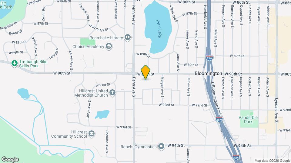 2101 W 90th St Map and Location Details