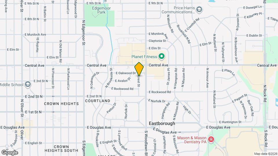 368 N Hillcrest St Map and Location Details