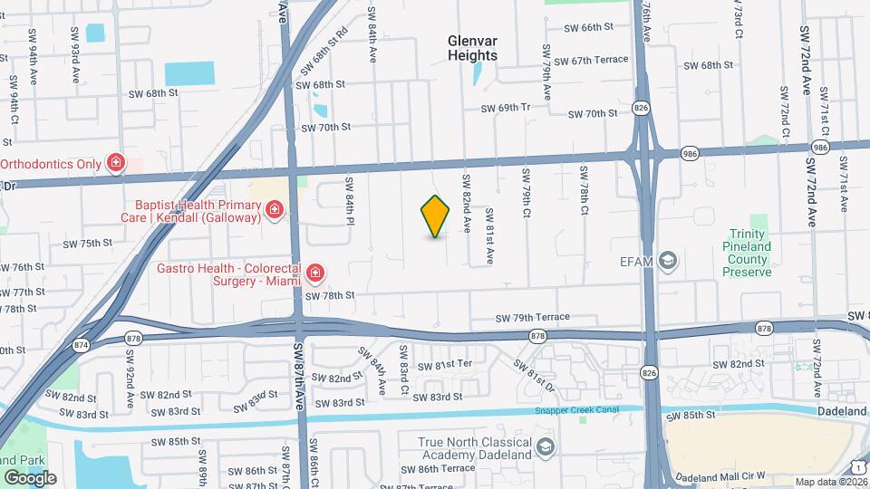 7550 SW 82nd Ct Map and Location Details