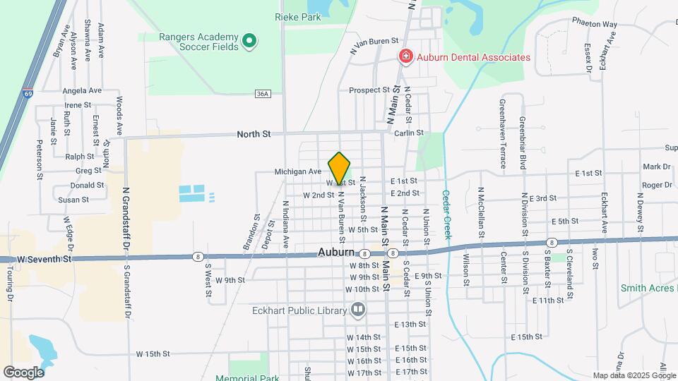 603 1/2 N Van Buren St Map and Location Details