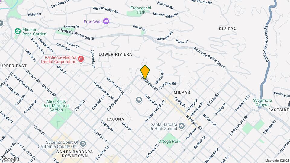 1105 N Milpas St Map and Location Details