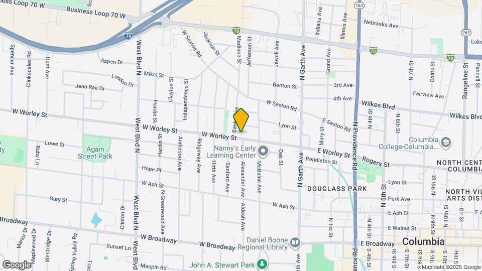 401 W Worley St Map and Location Details