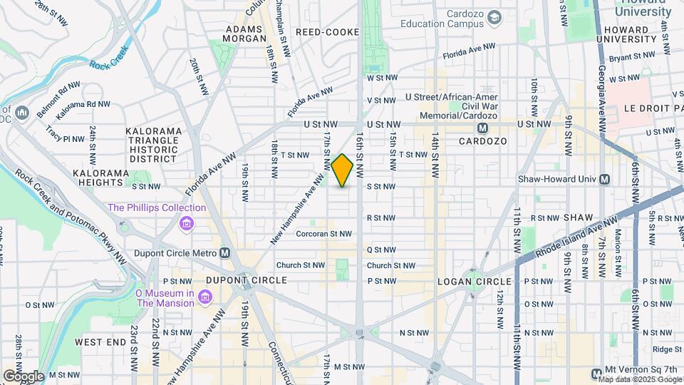 1618 S St NW Mapa y Detalles de la Ubicación