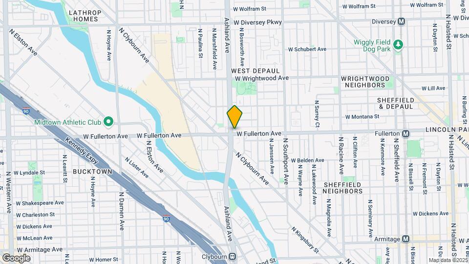 1552 W Fullerton Ave Map and Location Details