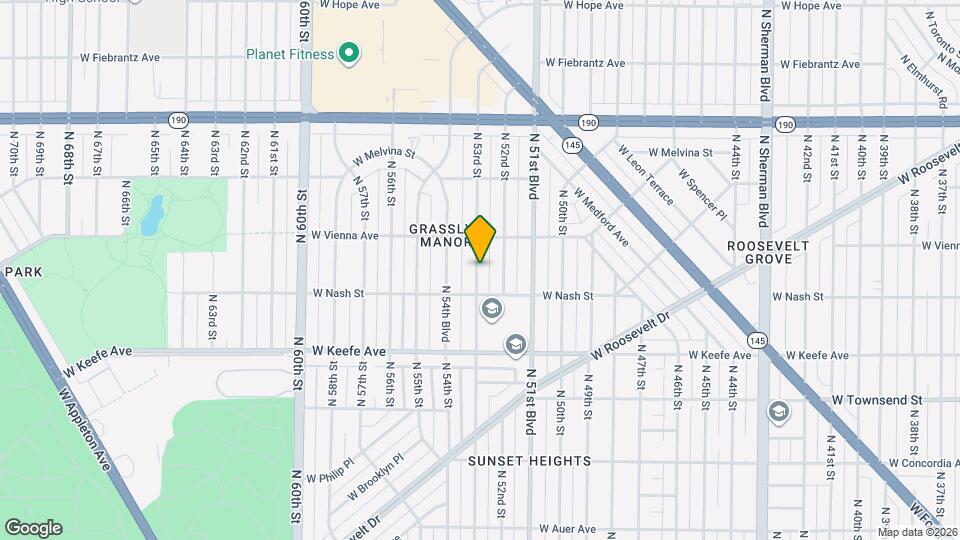 3734 N 53rd St Map and Location Details
