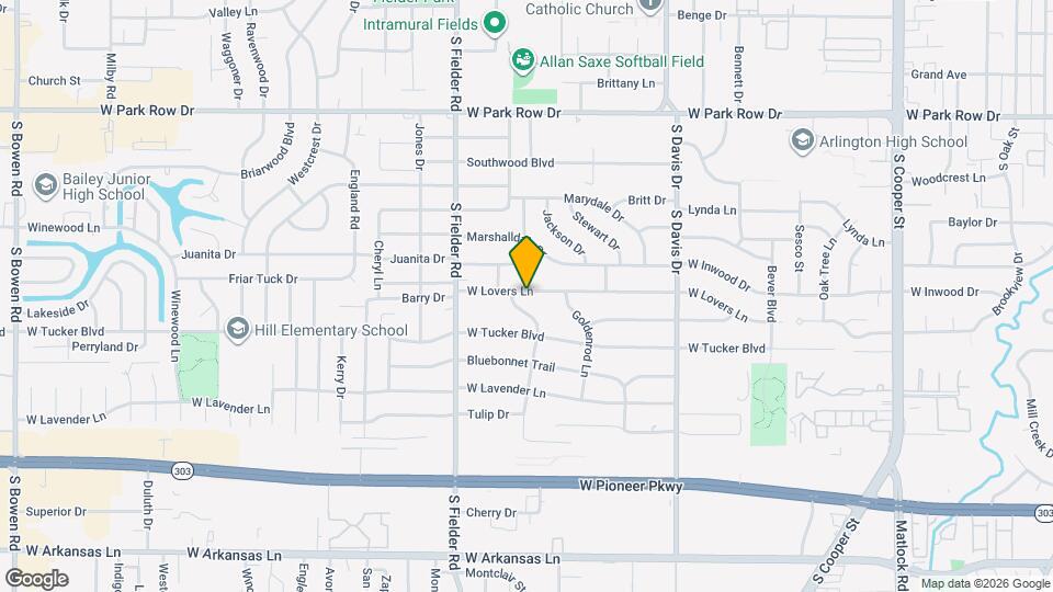 1414 W Lovers Ln Map and Location Details