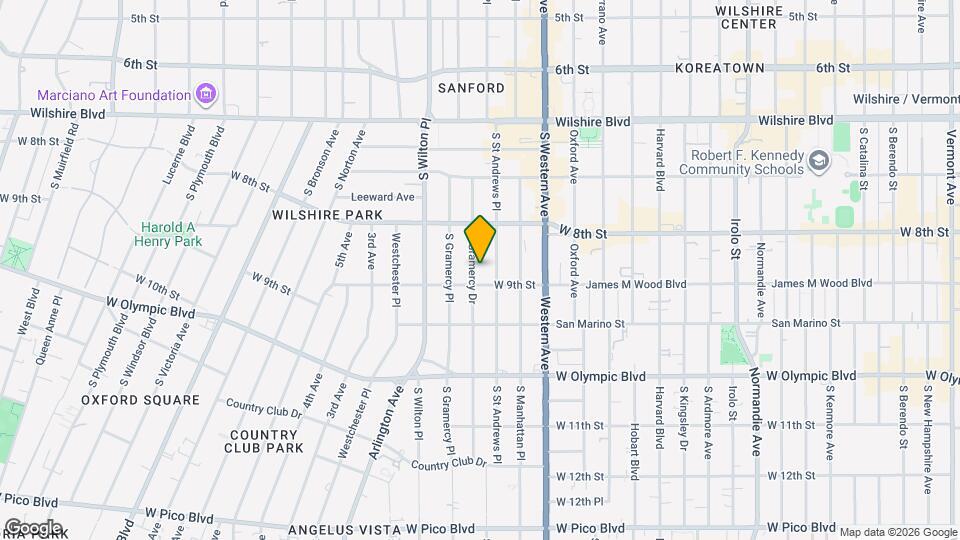 856 S Gramercy Dr Mapa y Detalles de la Ubicación