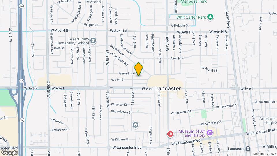 1239 W Avenue H15 Mapa y Detalles de la Ubicación