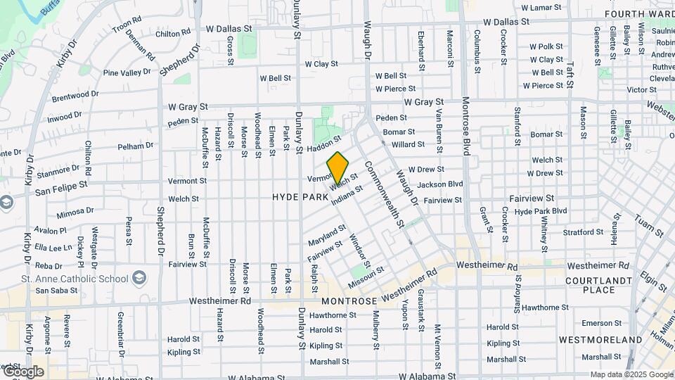 1607 Welch St Map and Location Details