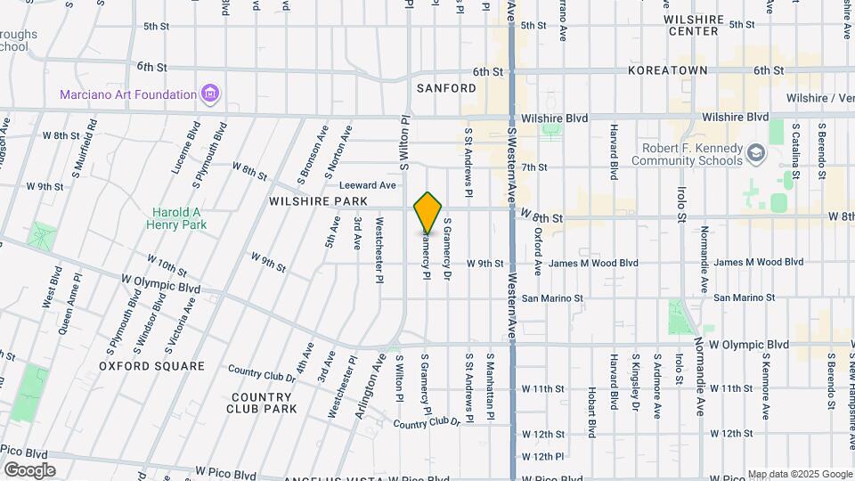 858 1/2 S Gramercy Pl Map and Location Details