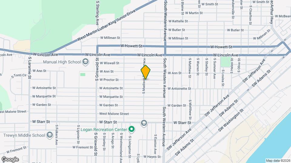 2020 W Proctor St Map and Location Details