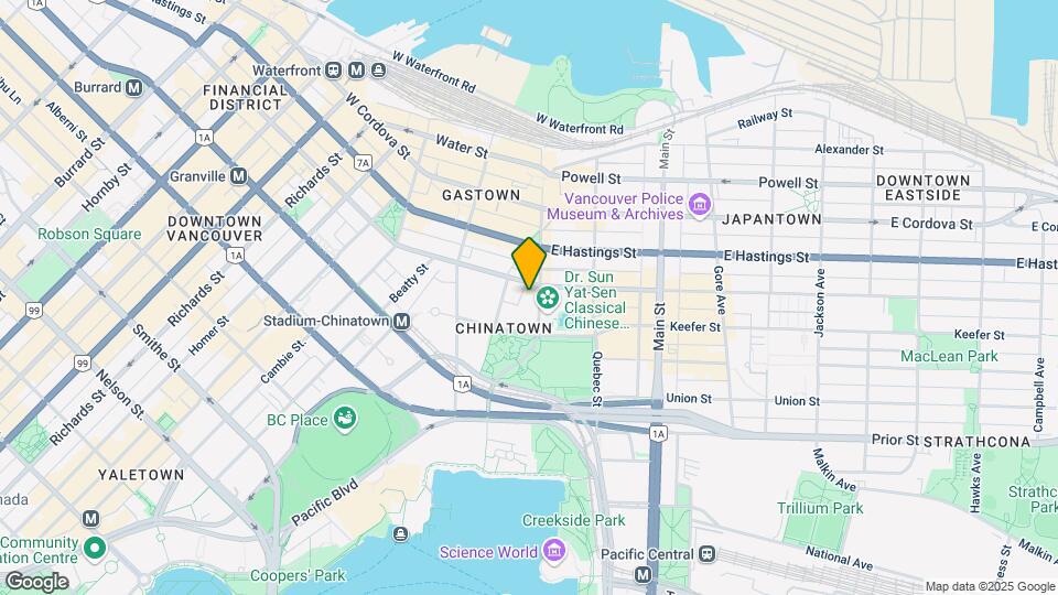 525-529 Carrall St Map and Location Details