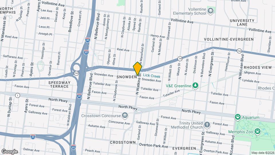 1386 Snowden Ave Map and Location Details