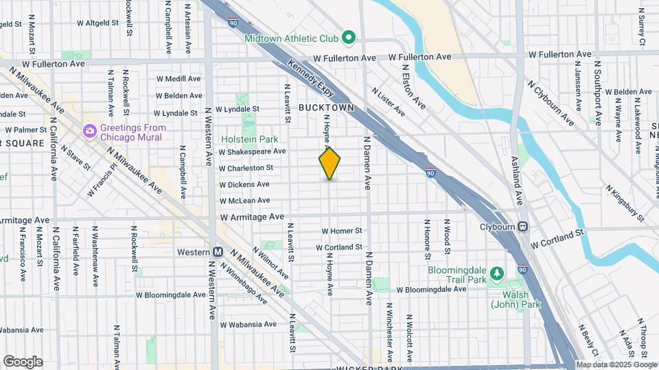 2049 N Hoyne Ave, Unit 2047-GS Map and Location Details
