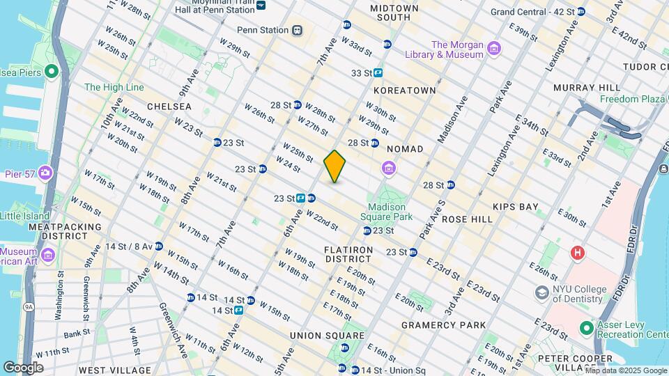 41 W 24th St Map and Location Details
