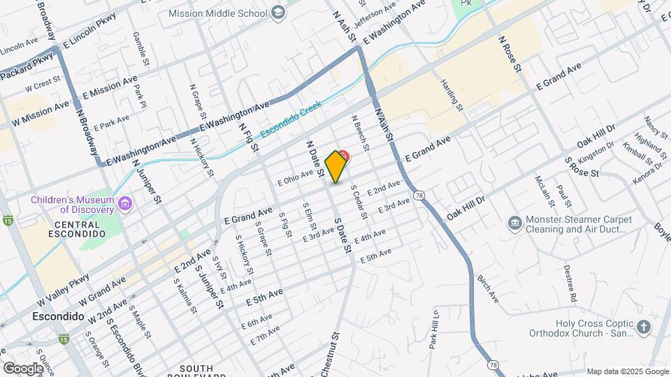 919 E Grand Ave Map and Location Details