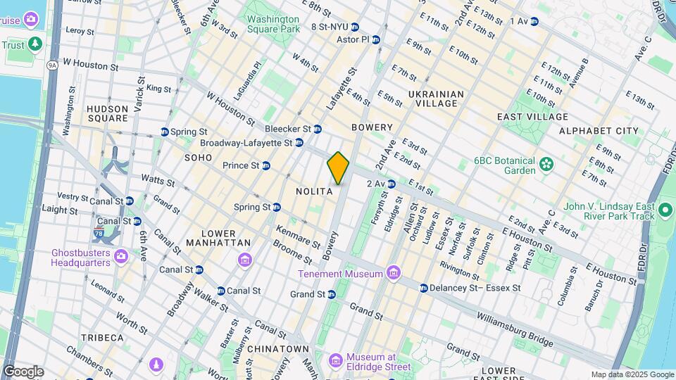 250 Bowery Mapa y Detalles de la Ubicación