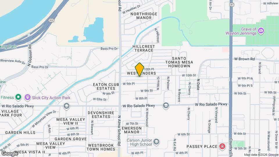 1037 W 10th St Map and Location Details