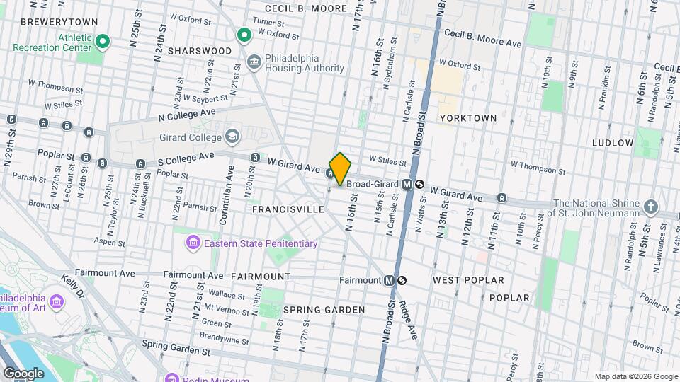 1626 Cambridge St Map and Location Details