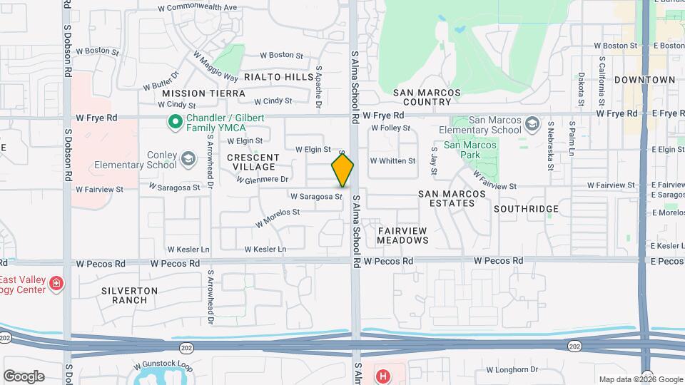 1030 W Saragosa St Map and Location Details