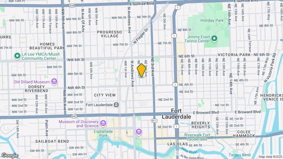 420 NE 1st Ave. Map and Location Details