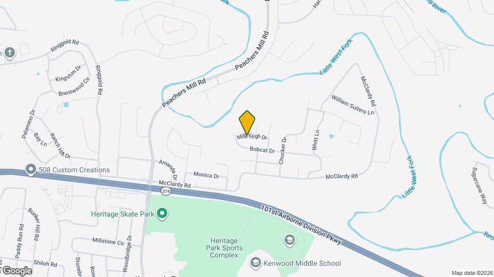 1026 Mile High Dr Map and Location Details