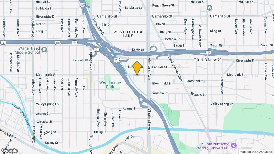 11050 Moorpark St Mapa y Detalles de la Ubicación