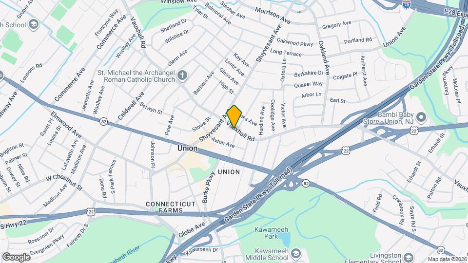 1968 Vauxhall Rd Map and Location Details