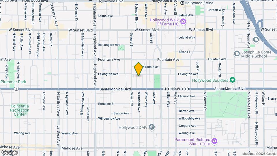 1144-1144 1/2 N Hudson Ave Map and Location Details