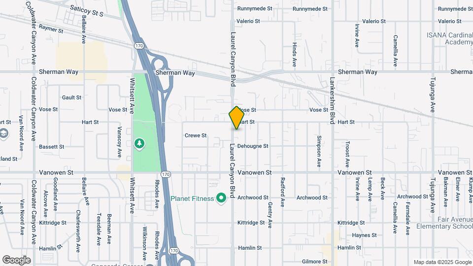6934 Laurel Canyon Blvd Map and Location Details