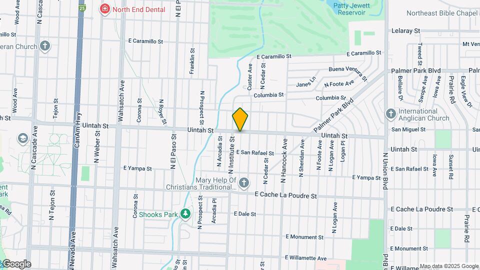 913 E Uintah St Map and Location Details