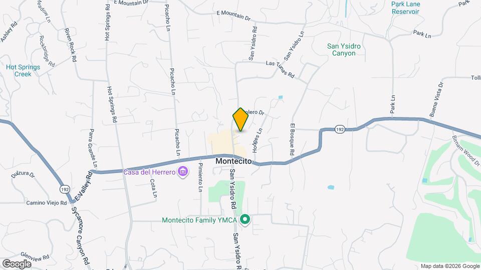 548 San Ysidro Rd Map and Location Details