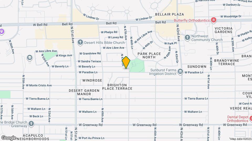 4710 W Paradise Ln Map and Location Details