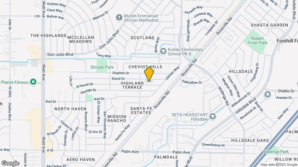 6121 N Haven Dr Map and Location Details