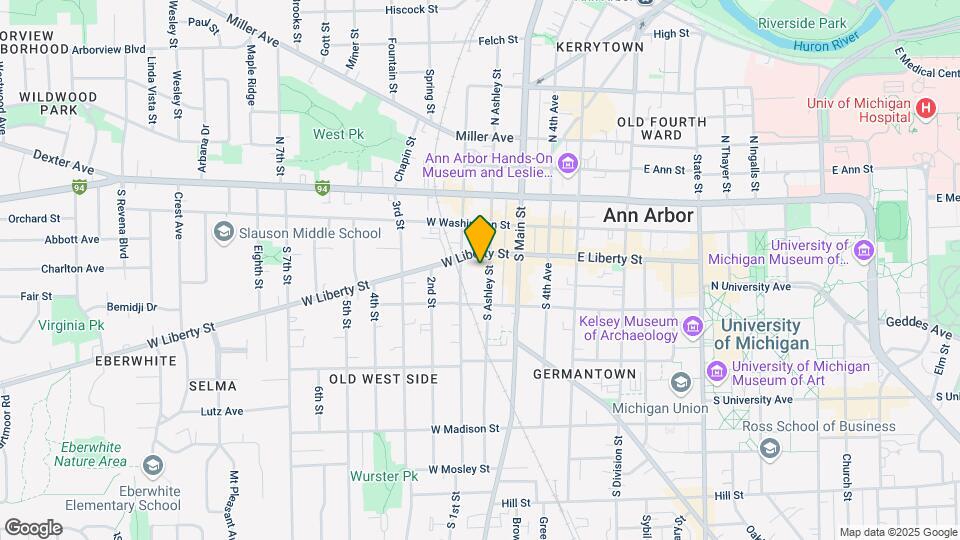 314 S Ashley St, Unit 1 Map and Location Details