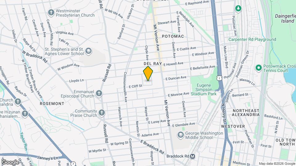 1723 N Cliff St Map and Location Details