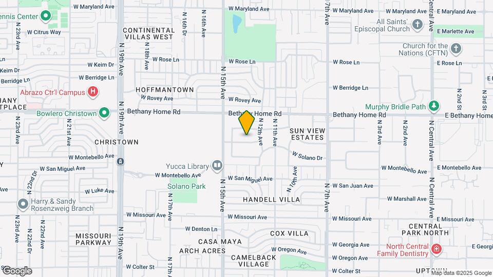 1226 W Rancho Dr Map and Location Details