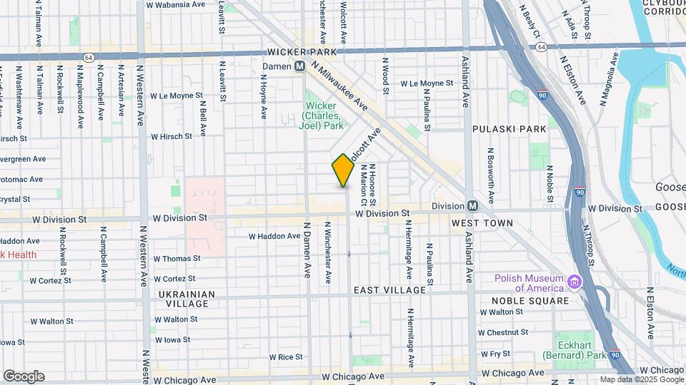 1234-1236 N Wolcott Ave Map and Location Details