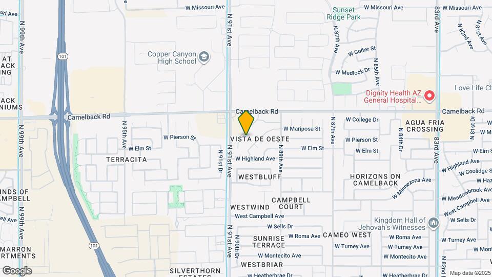 9019 W Elm St Map and Location Details