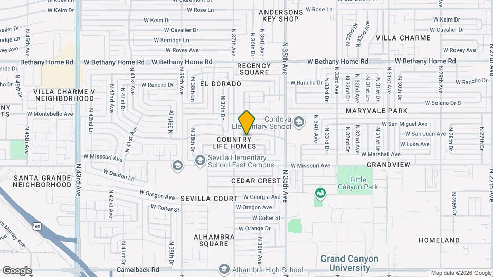 3625 W San Juan Ave Map and Location Details