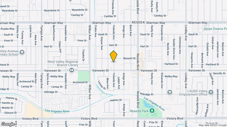 6835 Yolanda Ave Map and Location Details