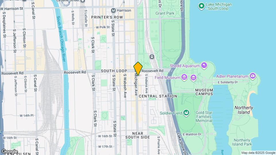 1231 S Michigan Ave Map and Location Details