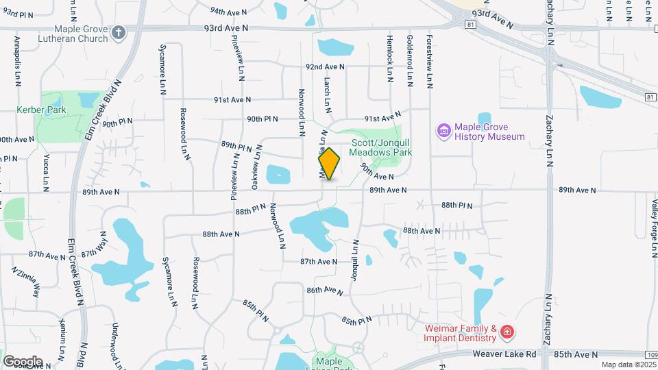 8906 Magnolia Ln N Map and Location Details