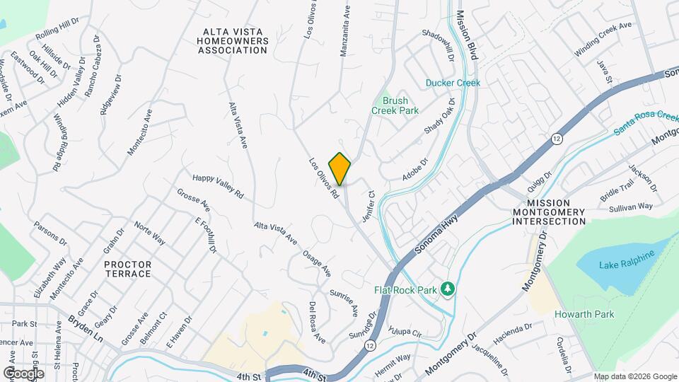 604 Los Olivos Rd Map and Location Details