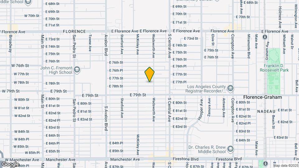847 E 78th St Map and Location Details