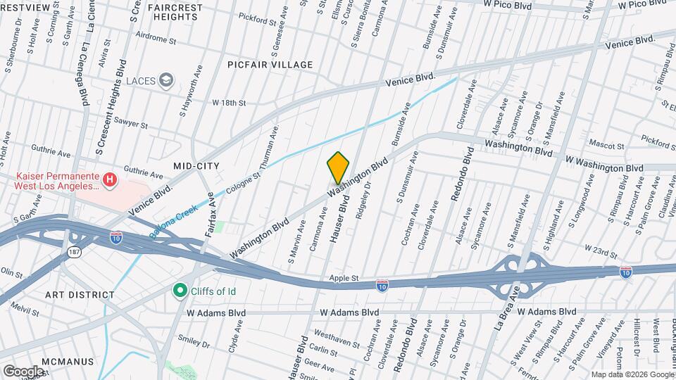 5422 Washington Blvd Map and Location Details