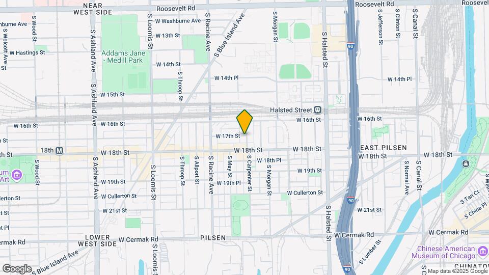 1714 S Carpenter St Map and Location Details