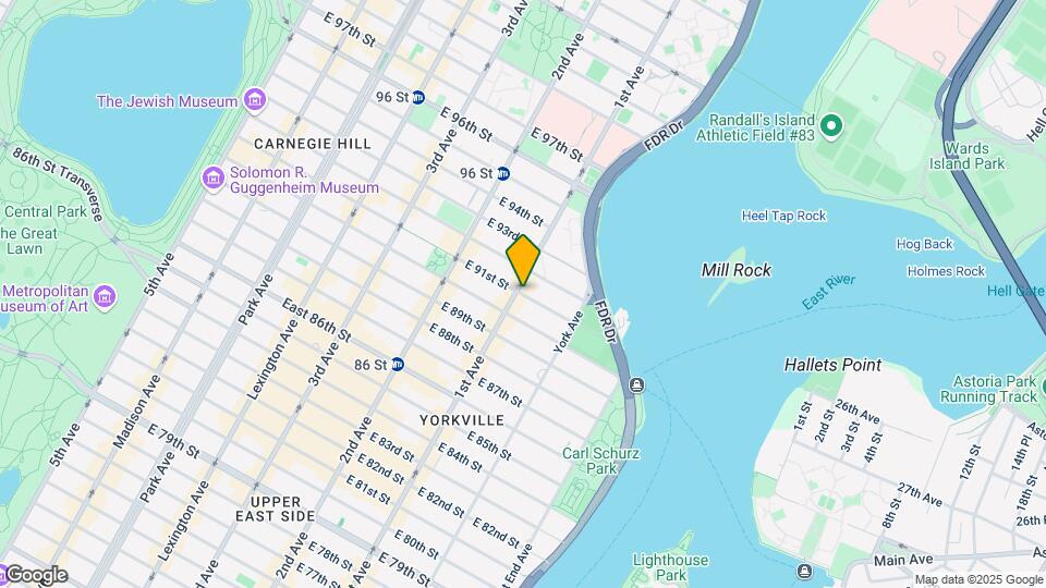 401 E 91st St Map and Location Details
