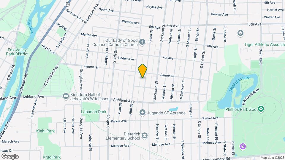 821 Talma St Map and Location Details