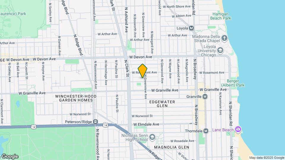 1506 W Thome Ave Mapa y Detalles de la Ubicación